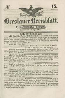 Breslauer Kreisblatt. Jg.23, № 15 (12 April 1856)