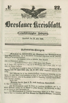 Breslauer Kreisblatt. Jg.23, № 22 (31 Mai 1856)
