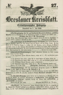 Breslauer Kreisblatt. Jg.23, № 27 (5 Juli 1856)