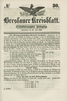 Breslauer Kreisblatt. Jg.23, № 30 (26 Juli 1856) + dod.