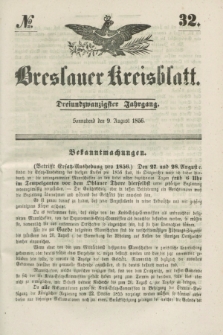 Breslauer Kreisblatt. Jg.23, № 32 (9 August 1856) + dod.
