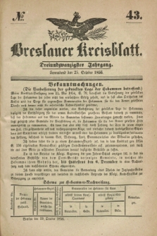 Breslauer Kreisblatt. Jg.23, № 43 (25 October 1856)