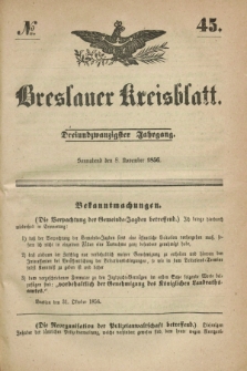 Breslauer Kreisblatt. Jg.23, № 45 (8 November 1856)