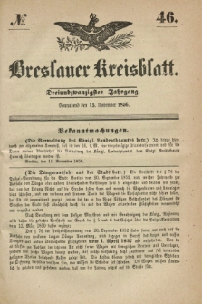 Breslauer Kreisblatt. Jg.23, № 46 (15 November 1856)