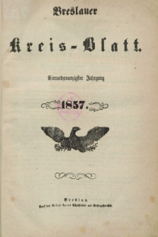 Breslauer Kreisblatt. Jg.24, № 1 (3 Januar 1857)