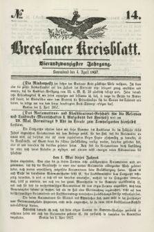 Breslauer Kreisblatt. Jg.24, № 14 (4 April 1857)