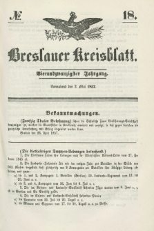 Breslauer Kreisblatt. Jg.24, № 18 (2 Mai 1857)