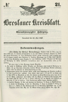 Breslauer Kreisblatt. Jg.24, № 21 (23 Mai 1857)