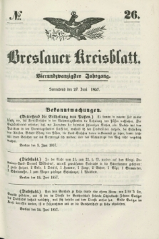 Breslauer Kreisblatt. Jg.24, № 26 (27 Juni 1857)
