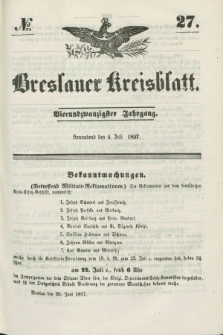 Breslauer Kreisblatt. Jg.24, № 27 (4 Juli 1857)