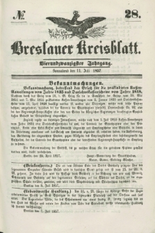 Breslauer Kreisblatt. Jg.24, № 28 (11 Juli 1857)