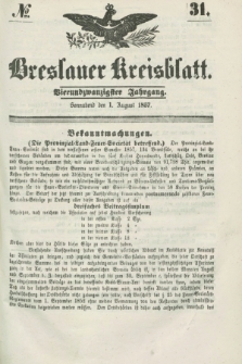 Breslauer Kreisblatt. Jg.24, № 31 (1 August 1857)