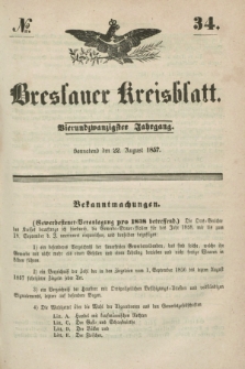 Breslauer Kreisblatt. Jg.24, № 34 (22 August 1857)