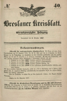 Breslauer Kreisblatt. Jg.24, № 40 (3 October 1857)