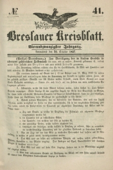 Breslauer Kreisblatt. Jg.24, № 41 (10 October 1857)