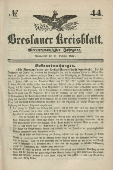 Breslauer Kreisblatt. Jg.24, № 44 (31 October 1857)