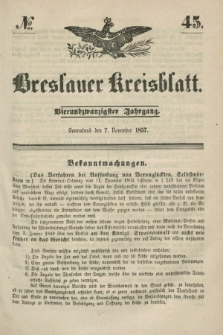 Breslauer Kreisblatt. Jg.24, № 45 (7 November 1857)