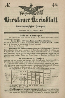 Breslauer Kreisblatt. Jg.24, № 48 (28 November 1857)