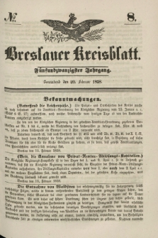 Breslauer Kreisblatt. Jg.25, № 8 (20 Februar 1858)
