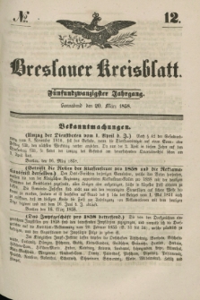 Breslauer Kreisblatt. Jg.25, № 12 (20 März 1858)