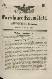 Breslauer Kreisblatt. Jg.25, № 21 (22 Mai 1858)