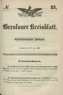 Breslauer Kreisblatt. Jg.25, № 25 (19 Juni 1858)