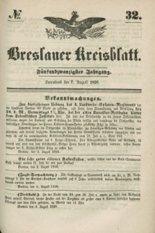 Breslauer Kreisblatt. Jg.25, № 32 (7 August 1858)