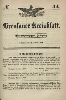 Breslauer Kreisblatt. Jg.25, № 44 (30 October 1858) + dod.