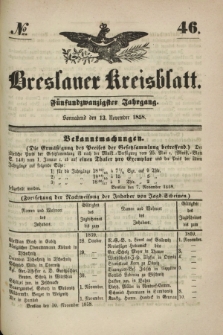 Breslauer Kreisblatt. Jg.25, № 46 (13 November 1858)