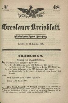 Breslauer Kreisblatt. Jg.25, № 48 (27 November 1858)