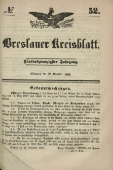 Breslauer Kreisblatt. Jg.25, № 52 (29 Dezember 1858)