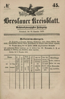 Breslauer Kreisblatt. Jg.26, № 45 (12 November 1859)