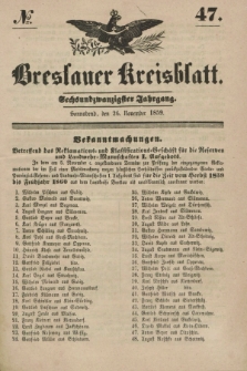 Breslauer Kreisblatt. Jg.26, № 47 (26 November 1859)