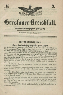 Breslauer Kreisblatt. Jg.27, № 3 (21 Januar 1860) + dod.
