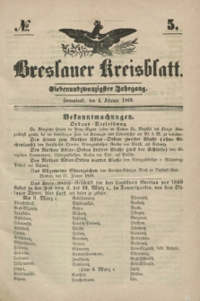 Breslauer Kreisblatt. Jg.27, № 5 (4 Februar 1860) + dod.