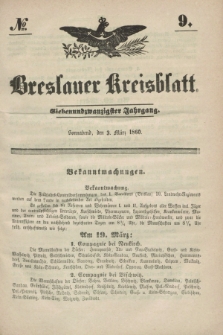 Breslauer Kreisblatt. Jg.27, № 9 (3 März 1860)