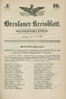 Breslauer Kreisblatt. Jg.27, № 22 (2 Juni 1860)