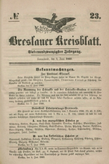 Breslauer Kreisblatt. Jg.27, № 23 (9 Juni 1860)