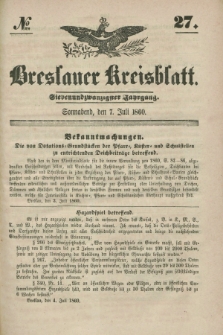 Breslauer Kreisblatt. Jg.27, № 27 (7 Juli 1860)