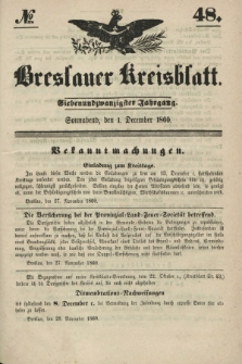 Breslauer Kreisblatt. Jg.27, № 48 (1 December 1860)