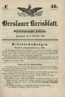 Breslauer Kreisblatt. Jg.27, № 49 (8 December 1860)