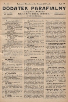 Dodatek Parafjalny do tygodnika „Niedziela” Parafji Matki Boskiej Anielskiej w Dąbrowie-Górniczej. 1937, nr 19