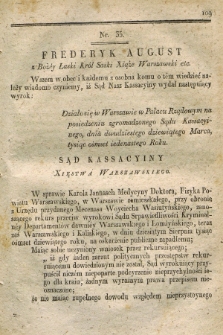 Dziennik Wyroków Sądu Kassacyinego Xsięstwa Warszawskiego. T.1, Oddział 3, nr 35 (29 marca 1811)