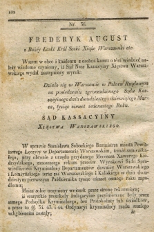 Dziennik Wyroków Sądu Kassacyinego Xsięstwa Warszawskiego. T.1, Oddział 3, nr 36 (29 marca 1811)