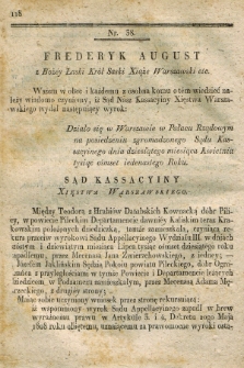 Dziennik Wyroków Sądu Kassacyinego Xsięstwa Warszawskiego. T.1, Oddział 3, nr 38 (10 kwietnia 1811)