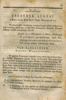 Dziennik Wyroków Sądu Kassacyinego Xsięstwa Warszawskiego. T.1, Oddział 3, nr 41 (19 kwietnia 1811)
