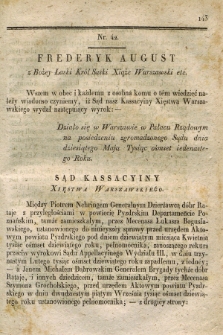 Dziennik Wyroków Sądu Kassacyinego Xsięstwa Warszawskiego. T.1, Oddział 4, nr 42 (10 maja 1811)