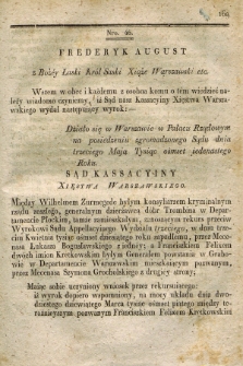 Dziennik Wyroków Sądu Kassacyinego Xsięstwa Warszawskiego. T.1, Oddział 4, nr 46 (3 maja 1811)