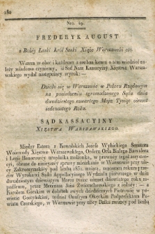 Dziennik Wyroków Sądu Kassacyinego Xsięstwa Warszawskiego. T.1, Oddział 4, nr 49 (24 maja 1811)
