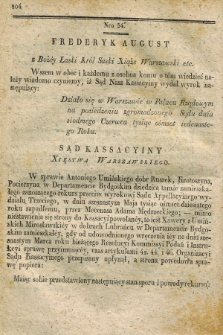 Dziennik Wyroków Sądu Kassacyinego Xsięstwa Warszawskiego. T.1, Oddział 4, nr 54 (7 czerwca 1811)